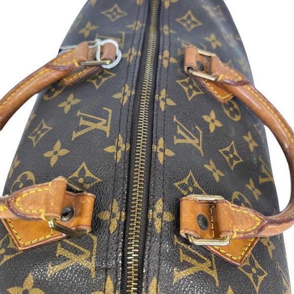 Authentic Louis Vuitton Satchel Bag Speedy 40 Monogram Used LV Handbag Vintage - Picture 9 of 12